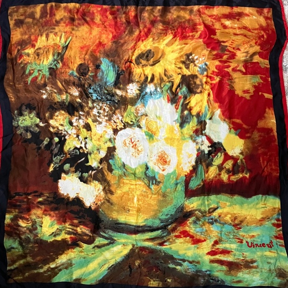 Vincent Van Gogh 100% Silk Scarf - Picture 1 of 10